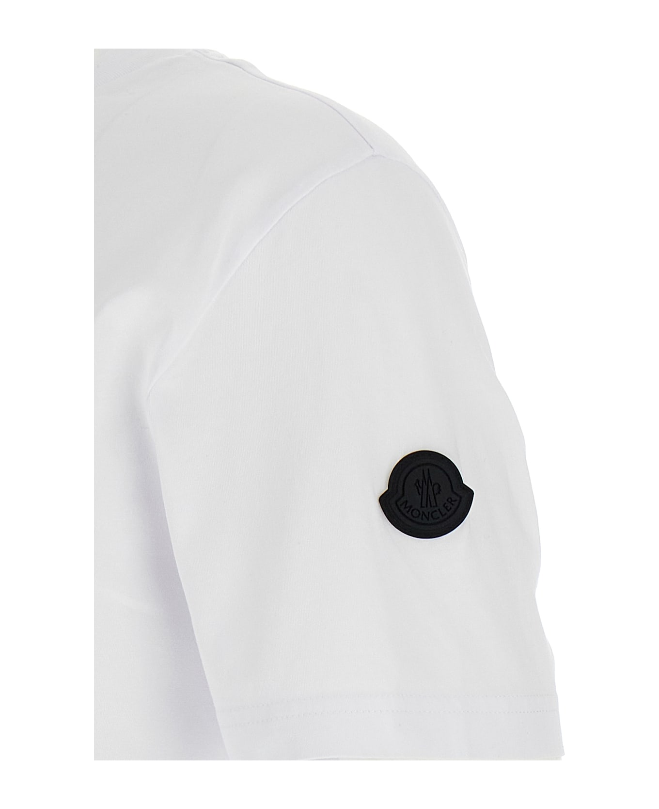 Moncler Logo Print T-shirt - White/Black