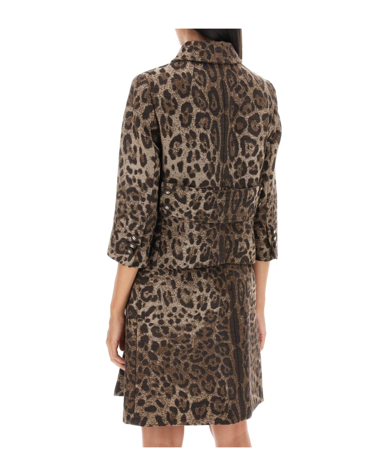 Dolce & Gabbana Cropped Animalier Jacket - Tess accoppiato ジャケット