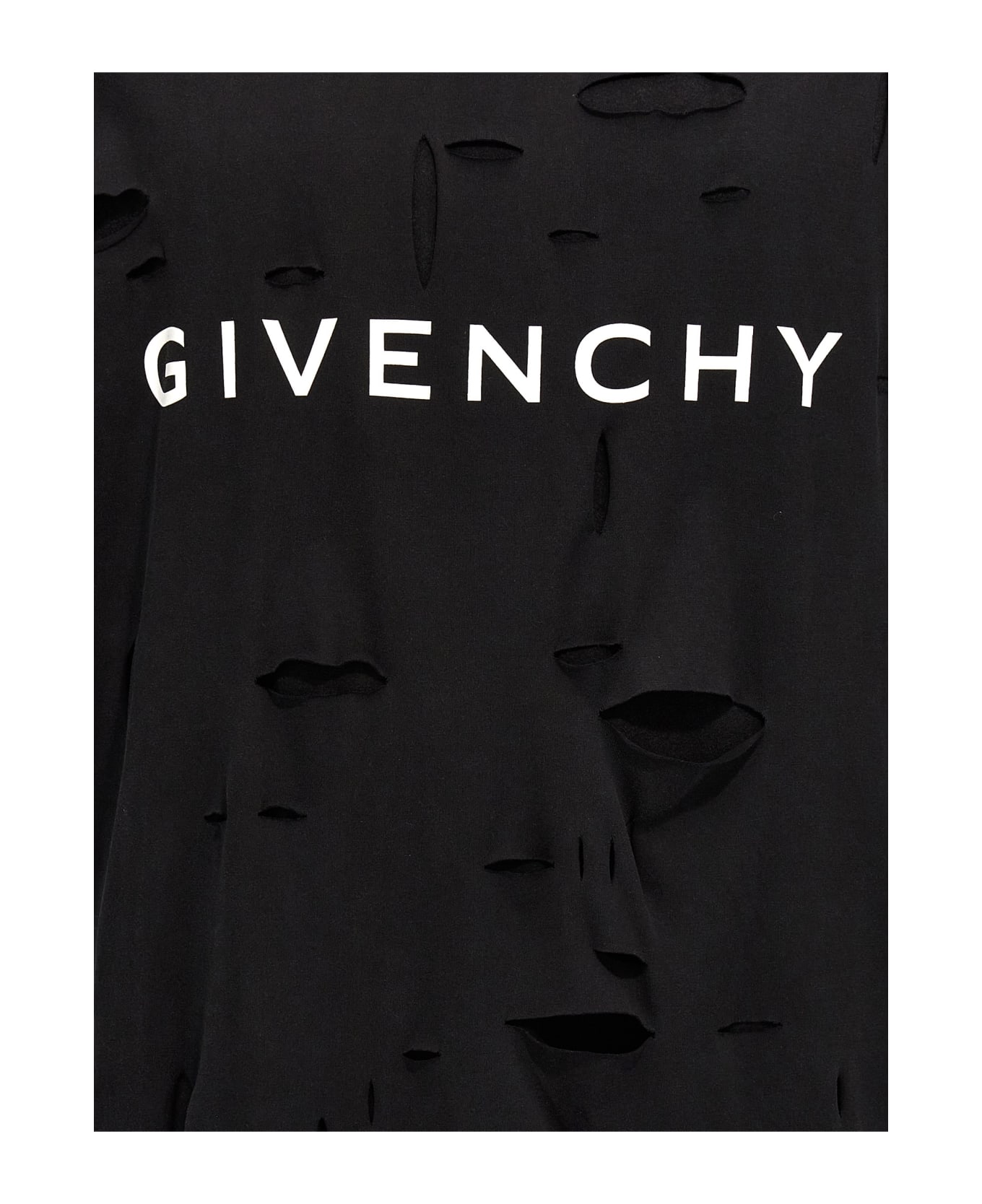 Givenchy Destroyed Effect T-shirt - Black シャツ