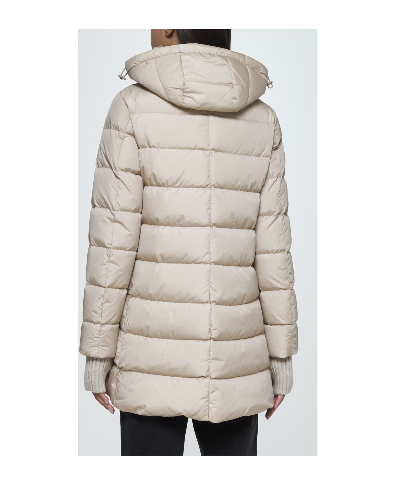 Herno A-shape Chamonix Quilted Nylon Down Jacket - NEUTRALS