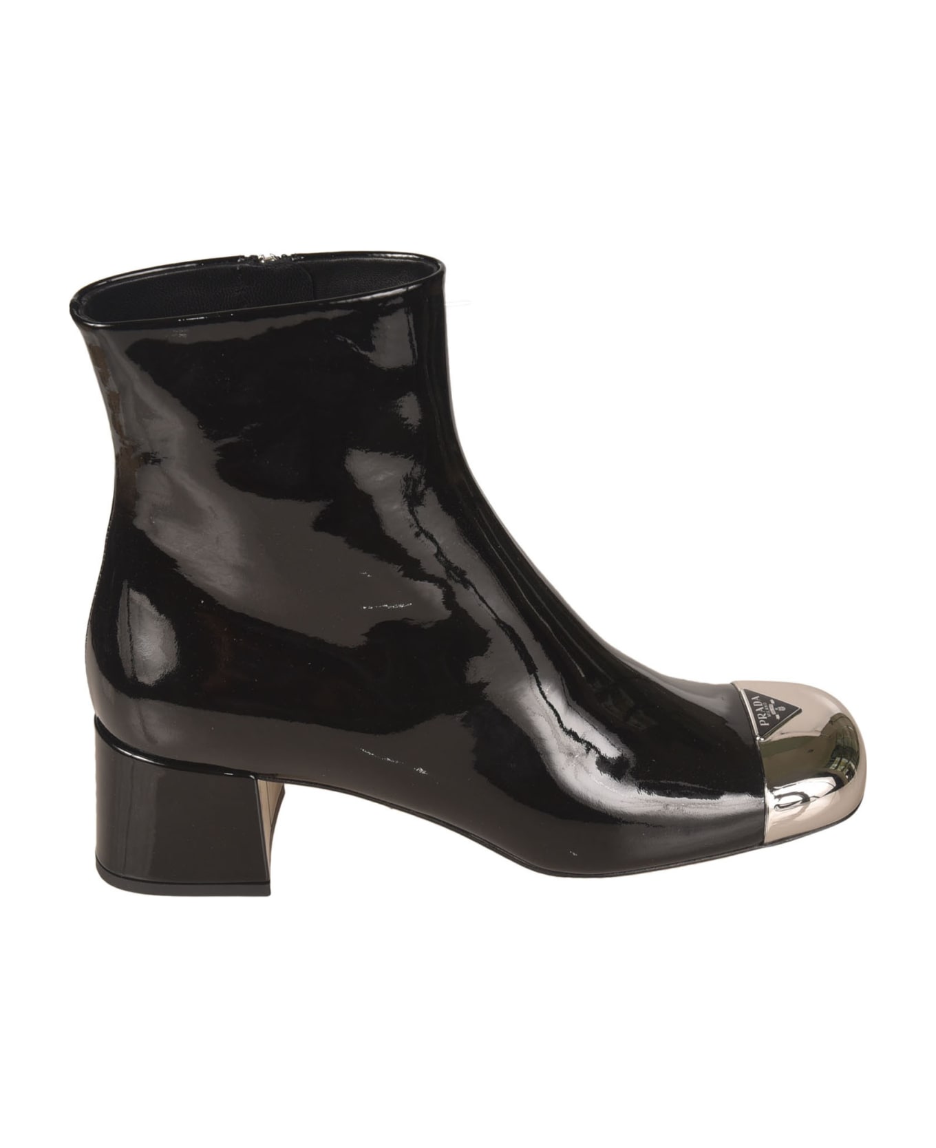 Prada Metallic Toe Boots - Black