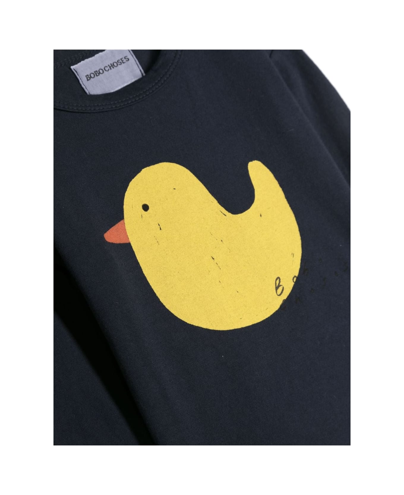 Bobo Choses Baby Rubber Duck Long Sleeve T-shirt - Midnight Blue
