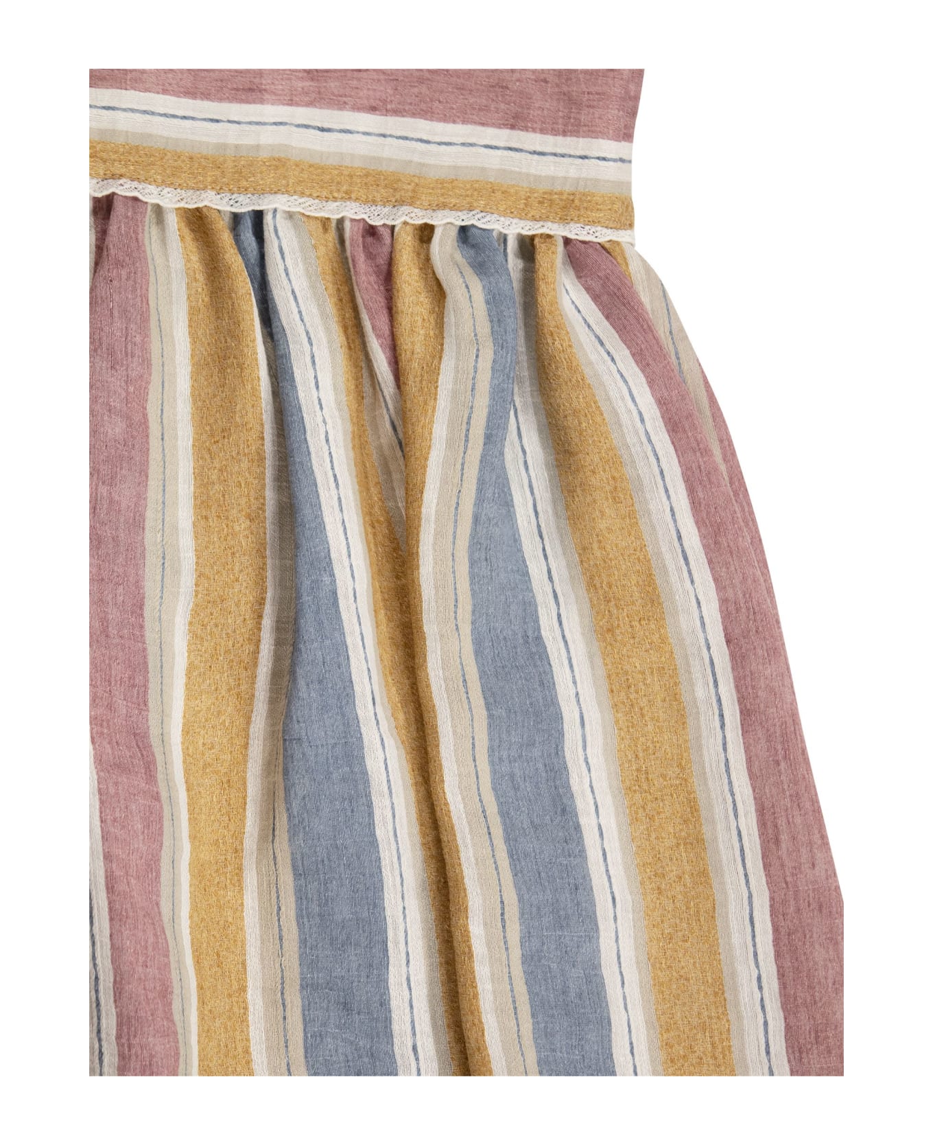 Il Gufo Striped Linen-blend Dress - Amber
