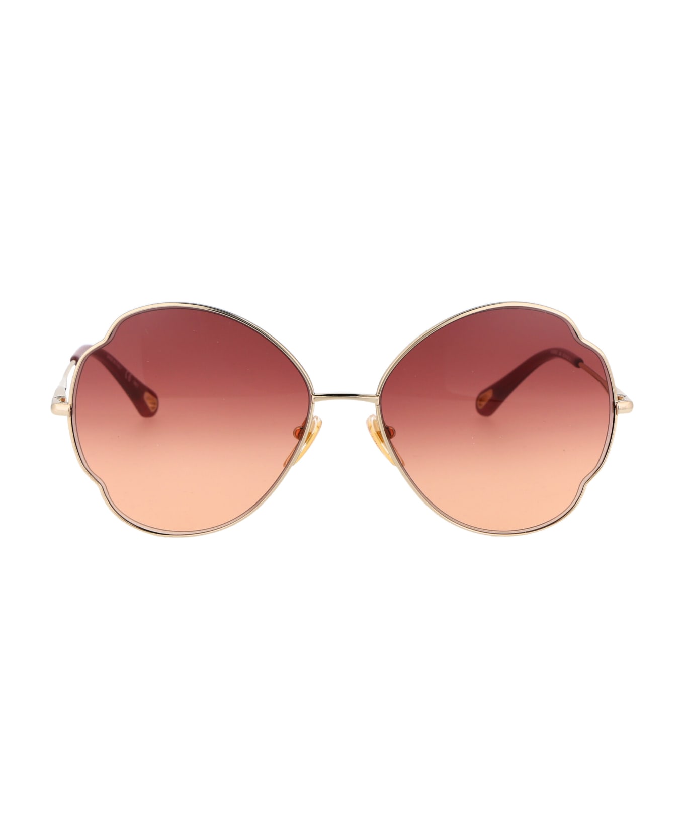 Chloé Eyewear Ch0093s Sunglasses - 004 GOLD GOLD RED サングラス