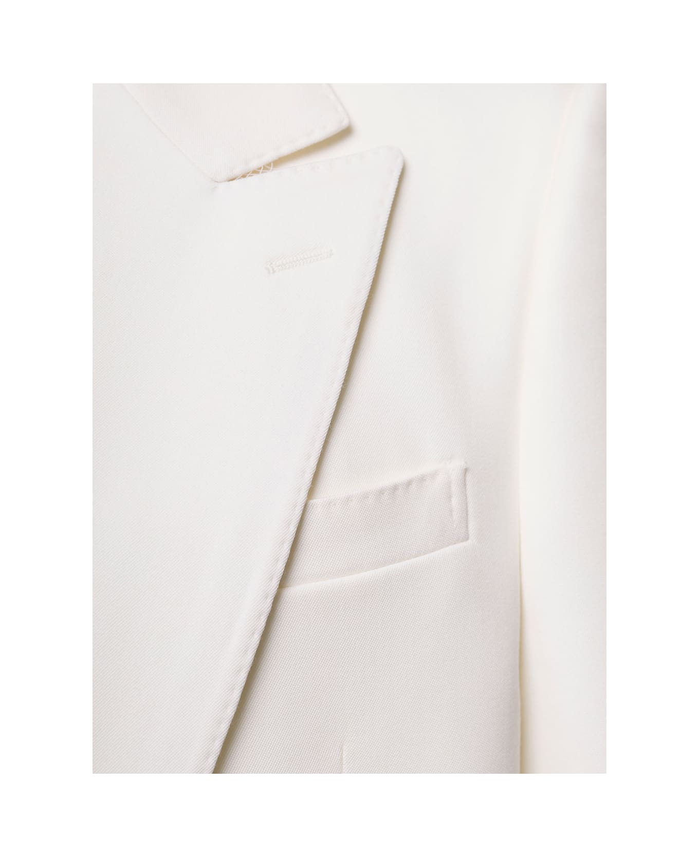 Alexander McQueen White Single-breasted Jacket With Notched Revers In Wool Woman - White