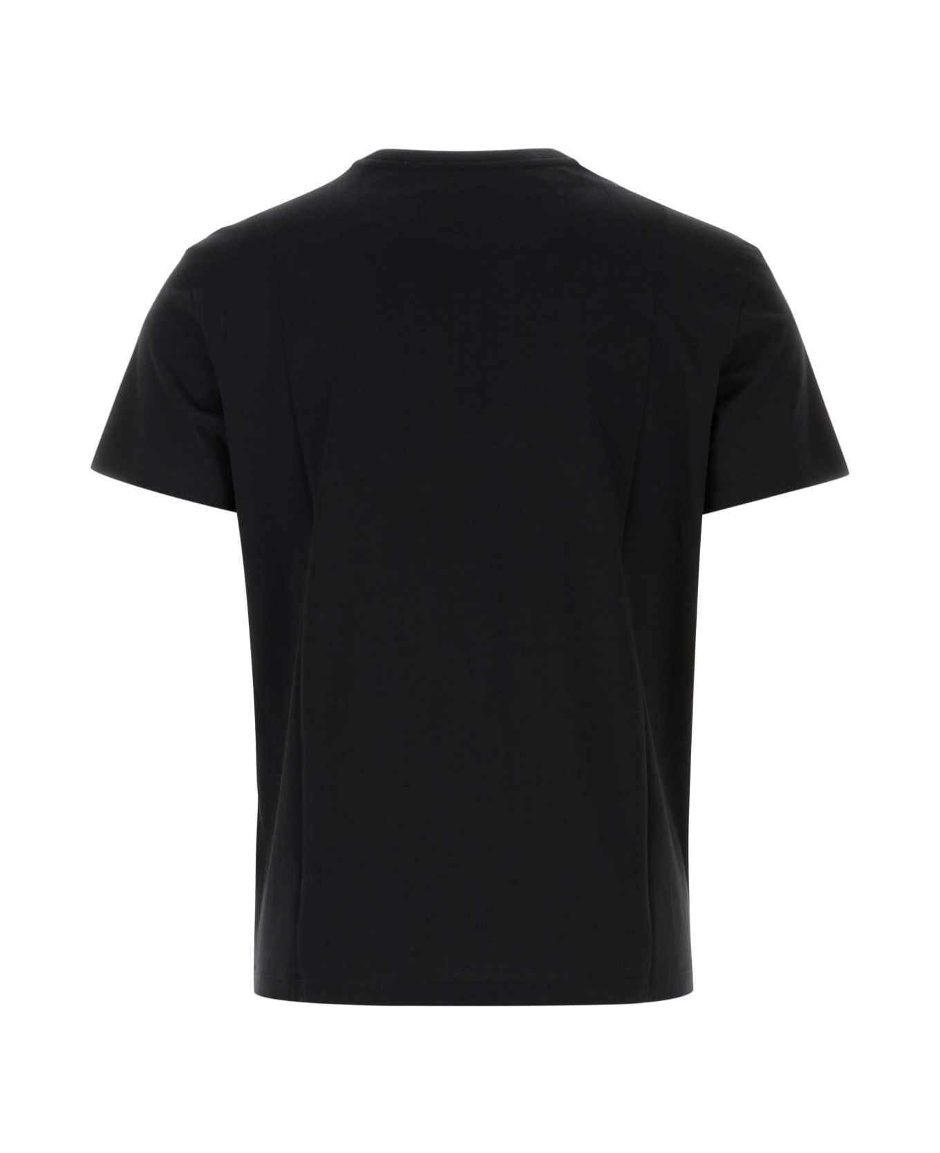 Valentino Garavani Black Cotton T-shirt - NERO