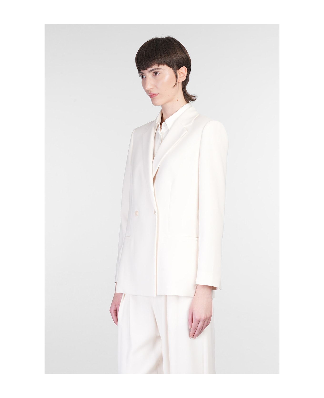 Theory Blazer In Beige Triacetate - beige