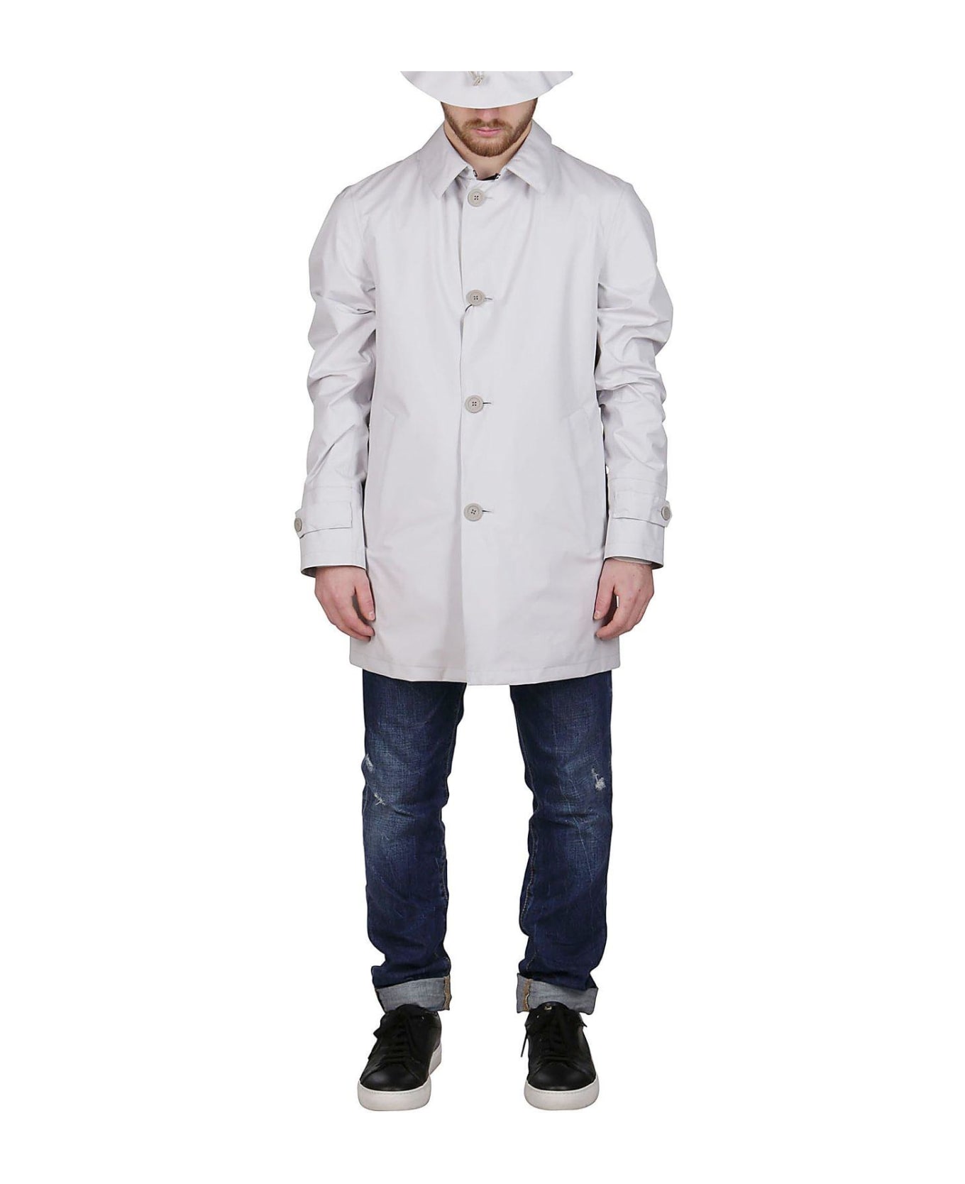 Herno Buttoned Shirt Jacket - GREY
