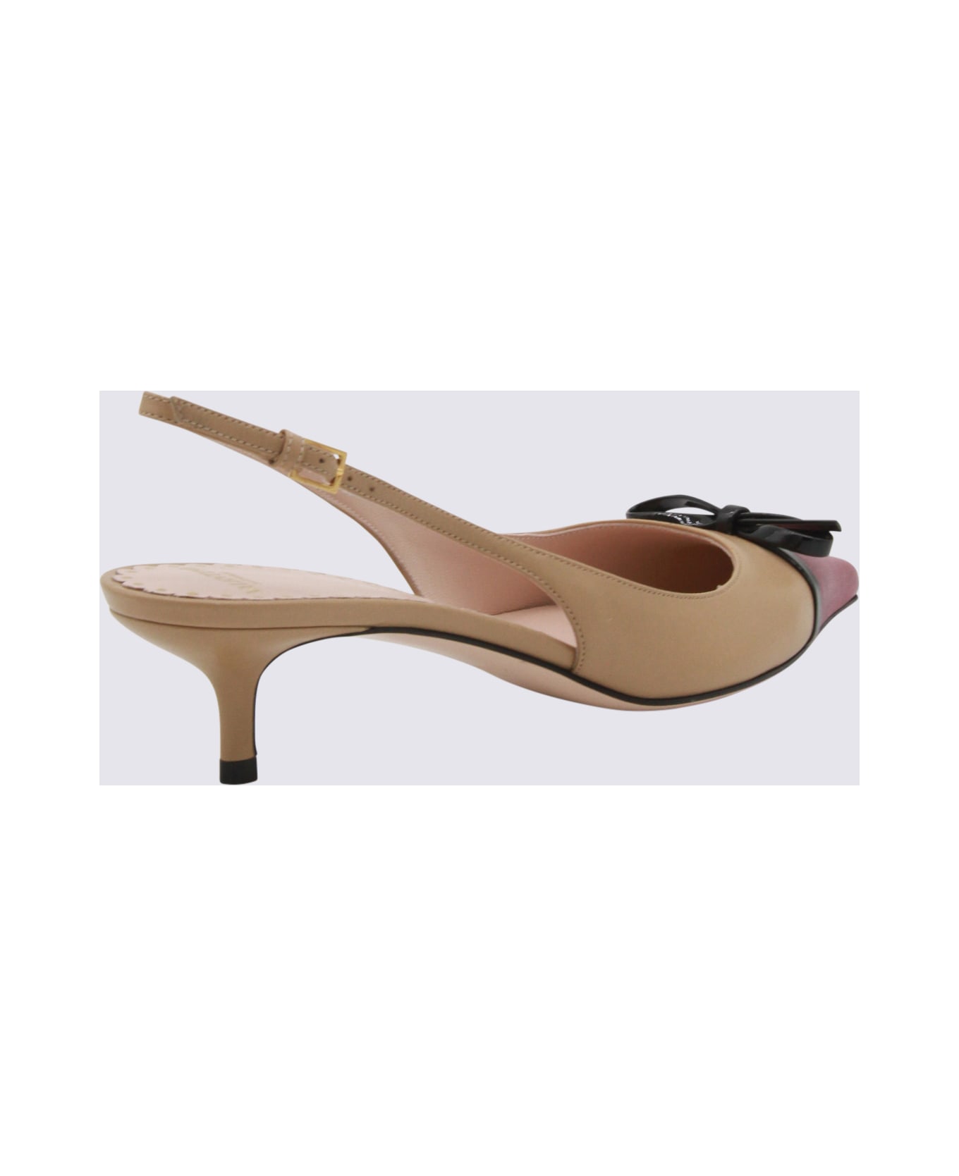 Valentino Garavani Cream Leather Pumps - INSOLENT/CAMMELLO/NERO