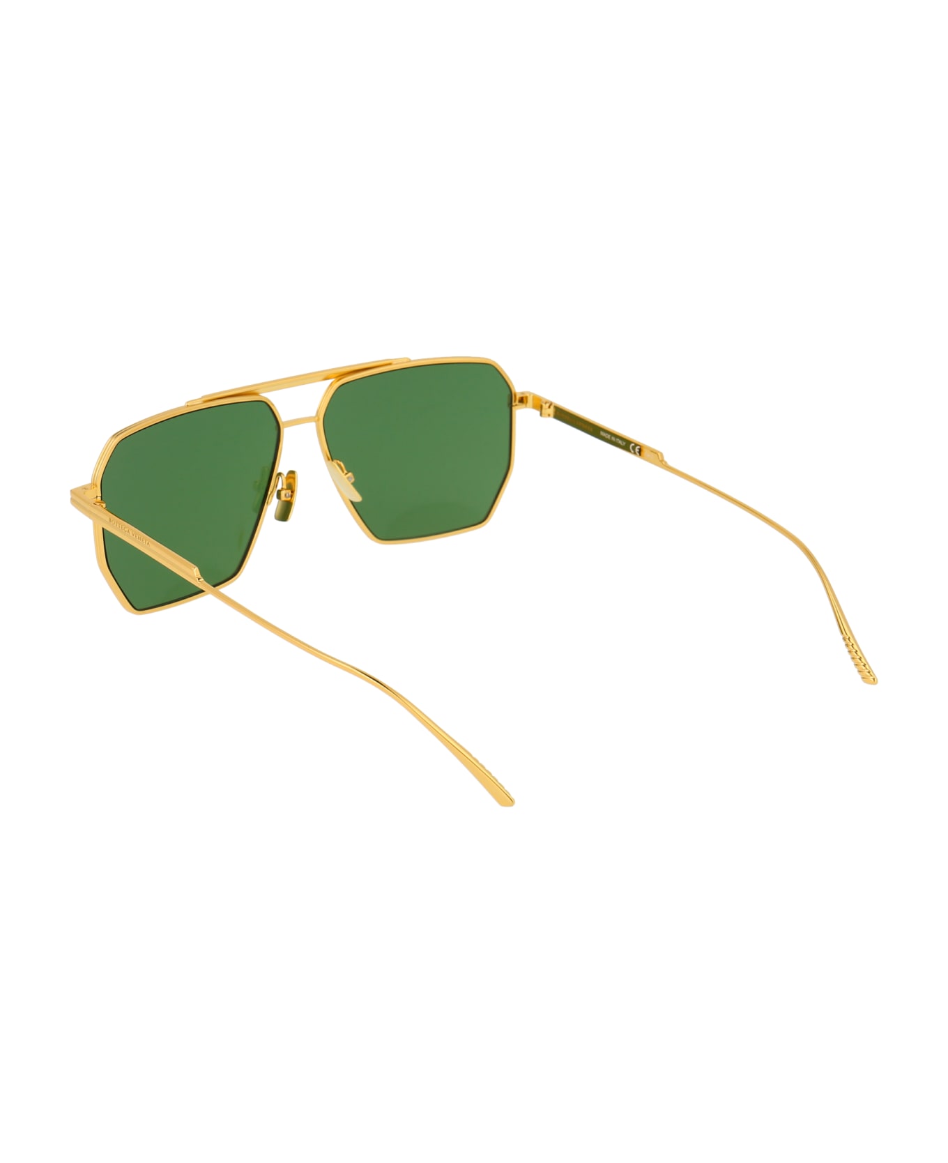 Bottega Veneta Eyewear Bv1012s Sunglasses - 004 GOLD GOLD GREEN