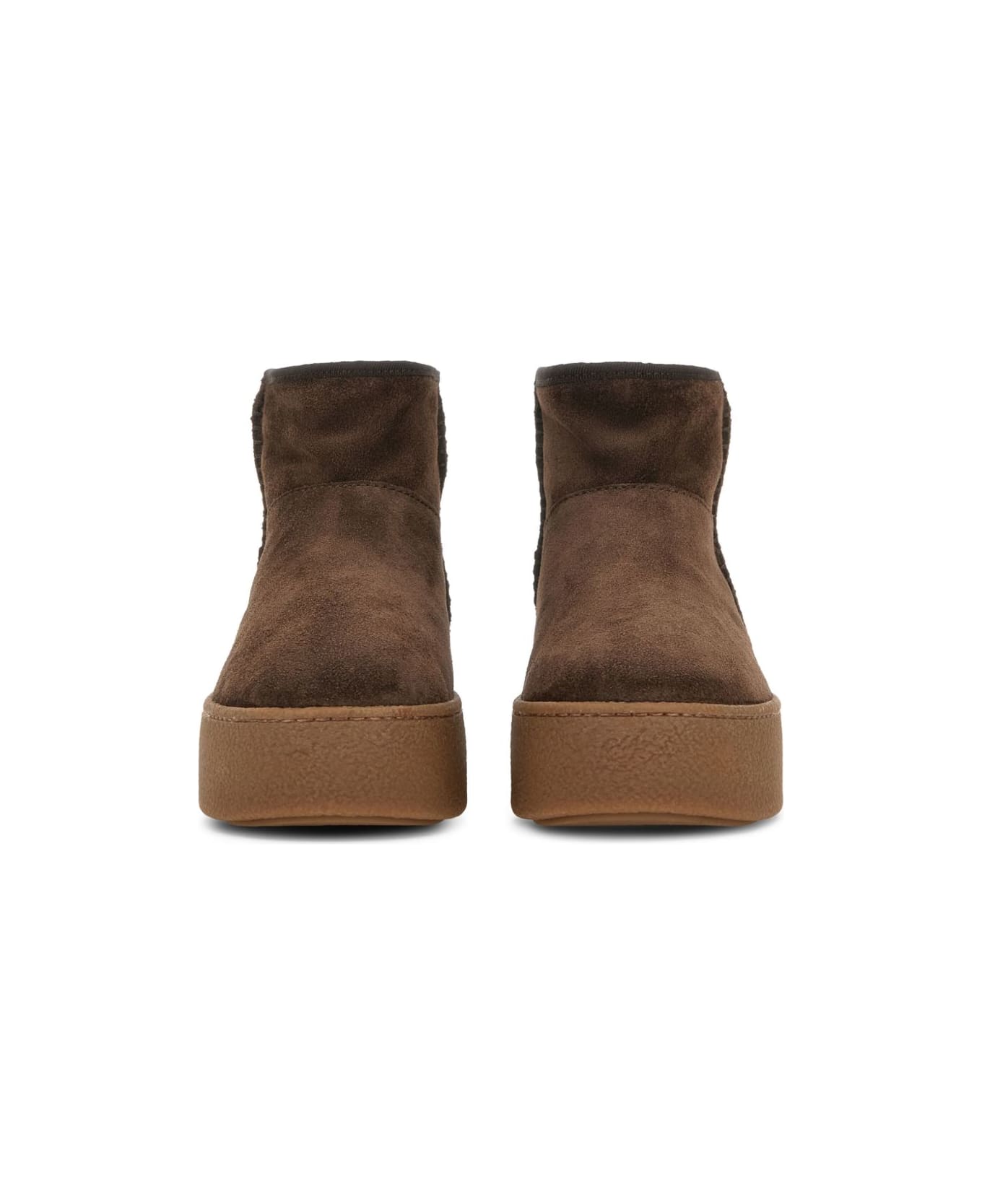 Hogan Suede Ankle Boots - Brown