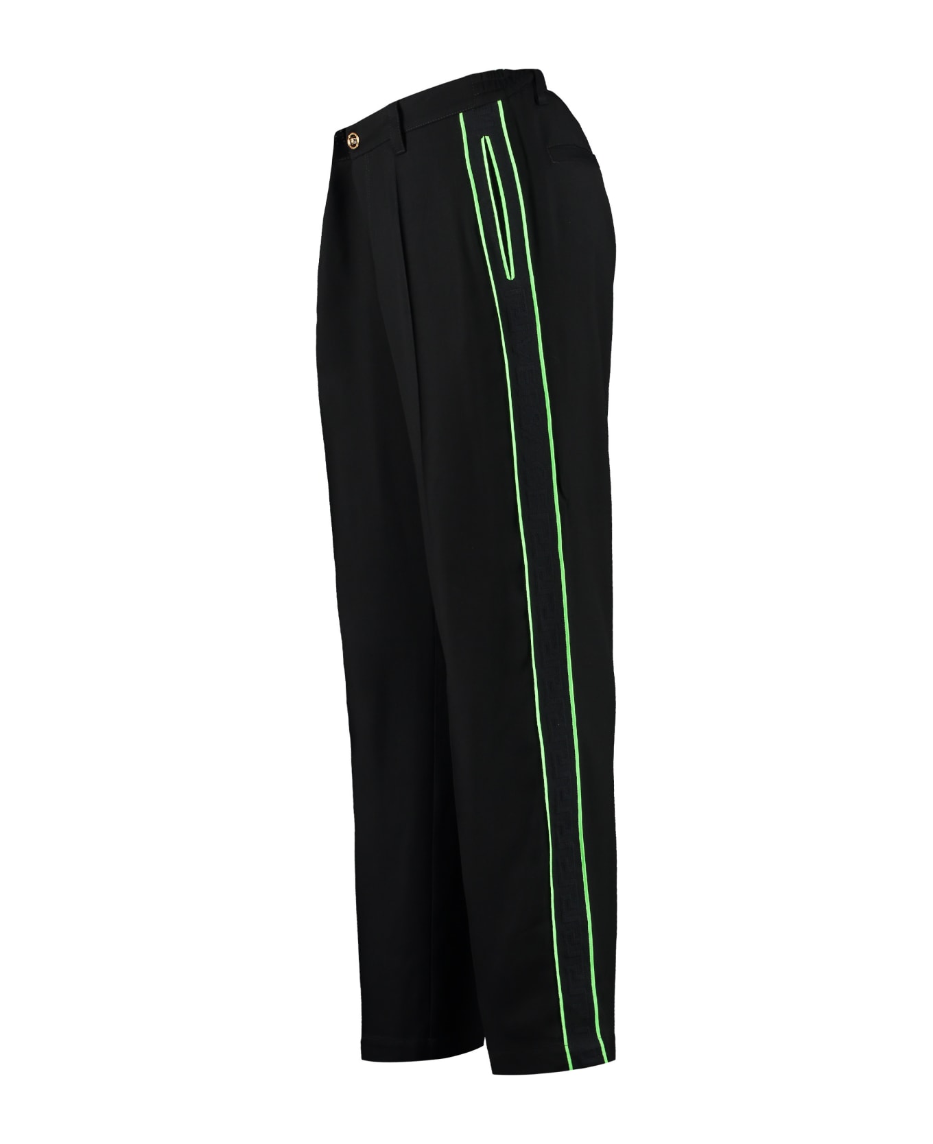 Versace Logoed Side Stripes Track-pants - black ボトムス
