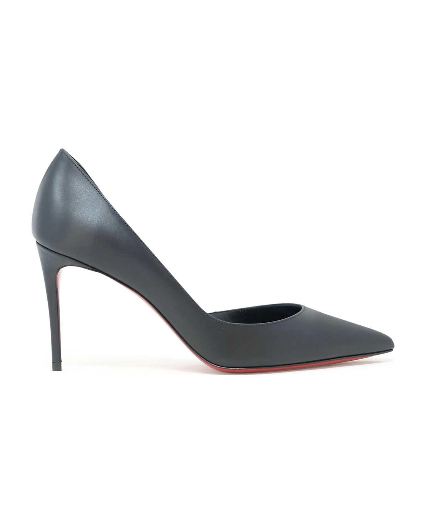 Christian Louboutin Black Leather Iriza 85 Pumps - BLACK