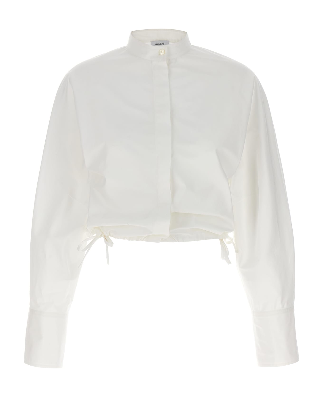 Ferragamo Cropped Shirt - White