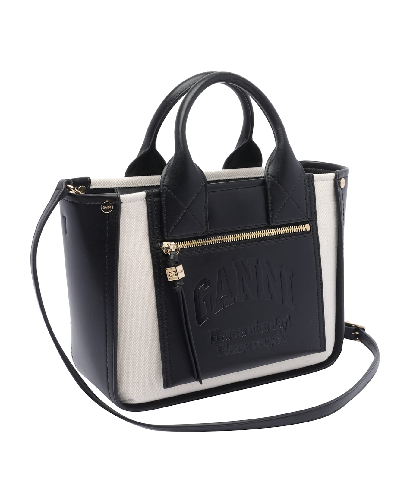 Ganni Small Pocket Tote Bag - Black