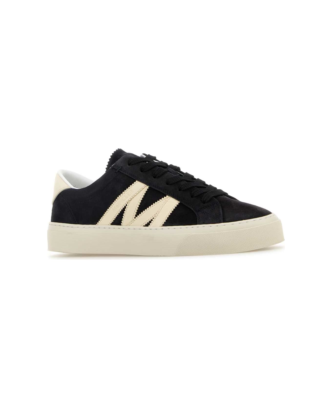 Moncler Blue Suede Monaco 2 Sneakers - 74U