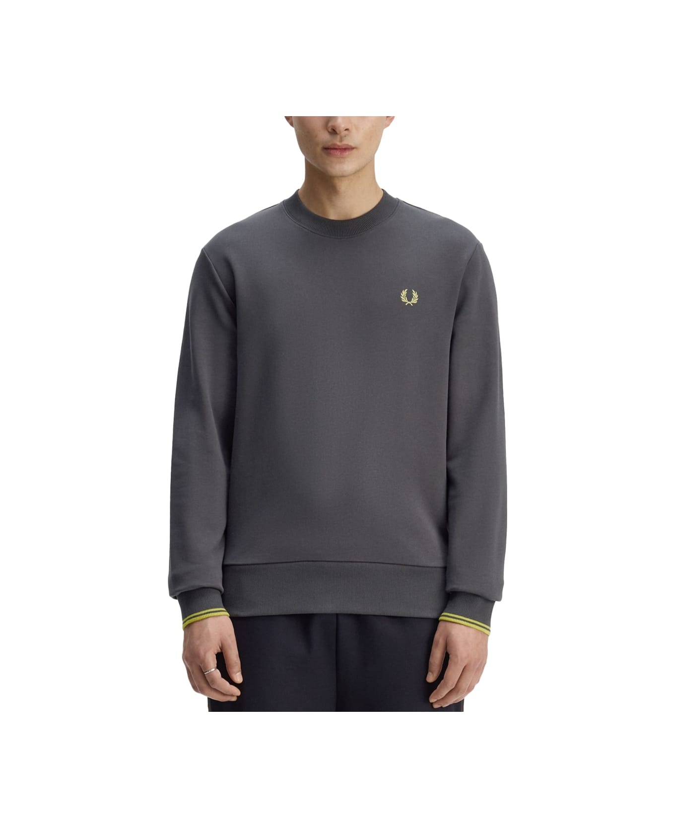 Fred Perry Sweatshirt With Logo - CHARCOAL