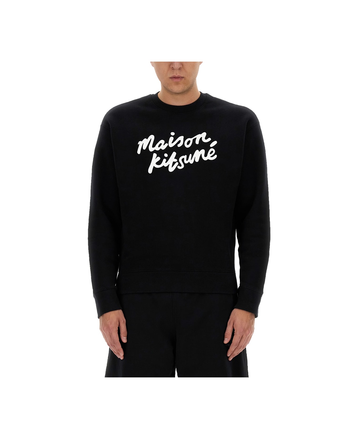 Maison Kitsuné Sweatshirt With Logo - BLACK