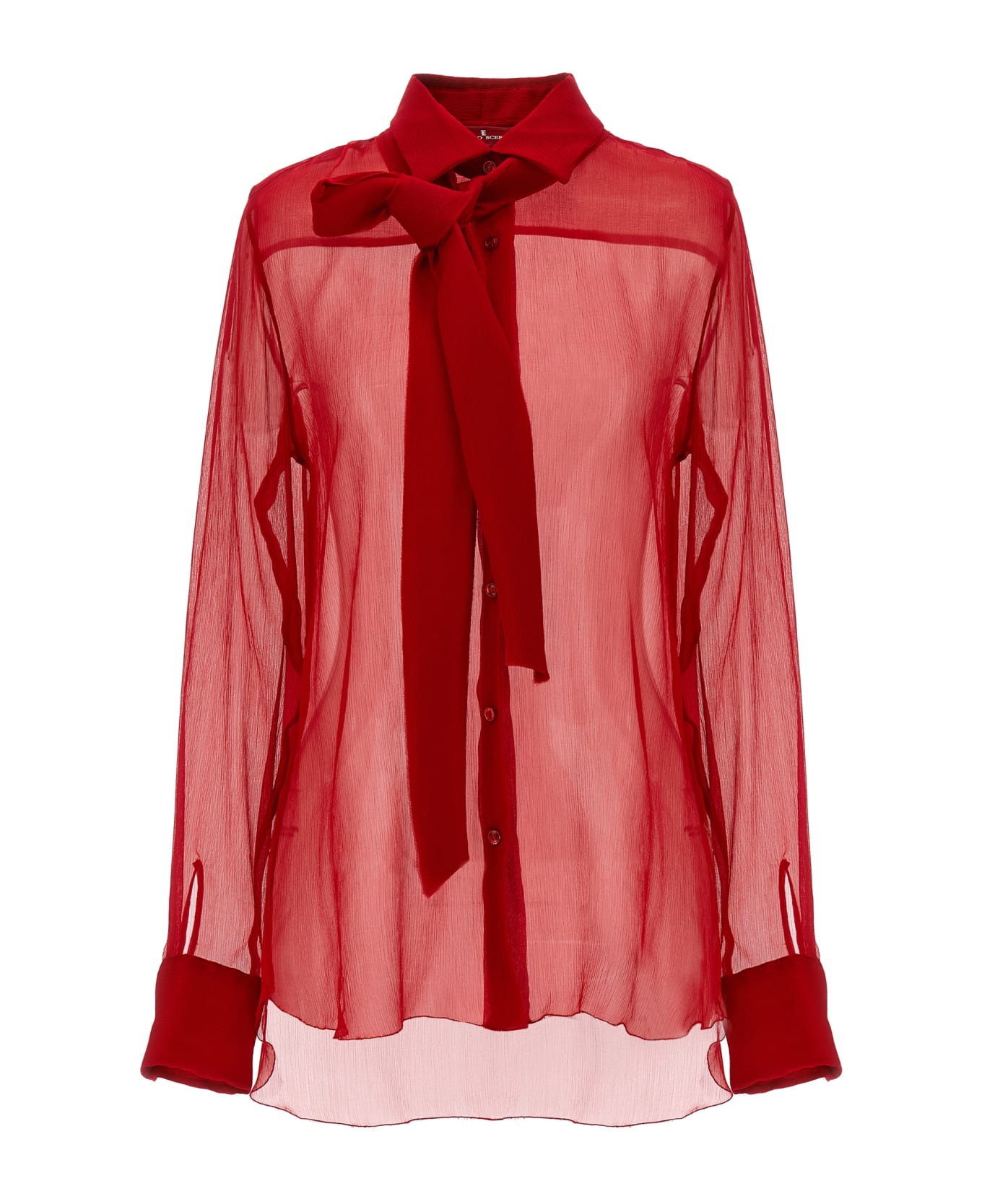 Ermanno Scervino Pussy Bow Shirt - Red
