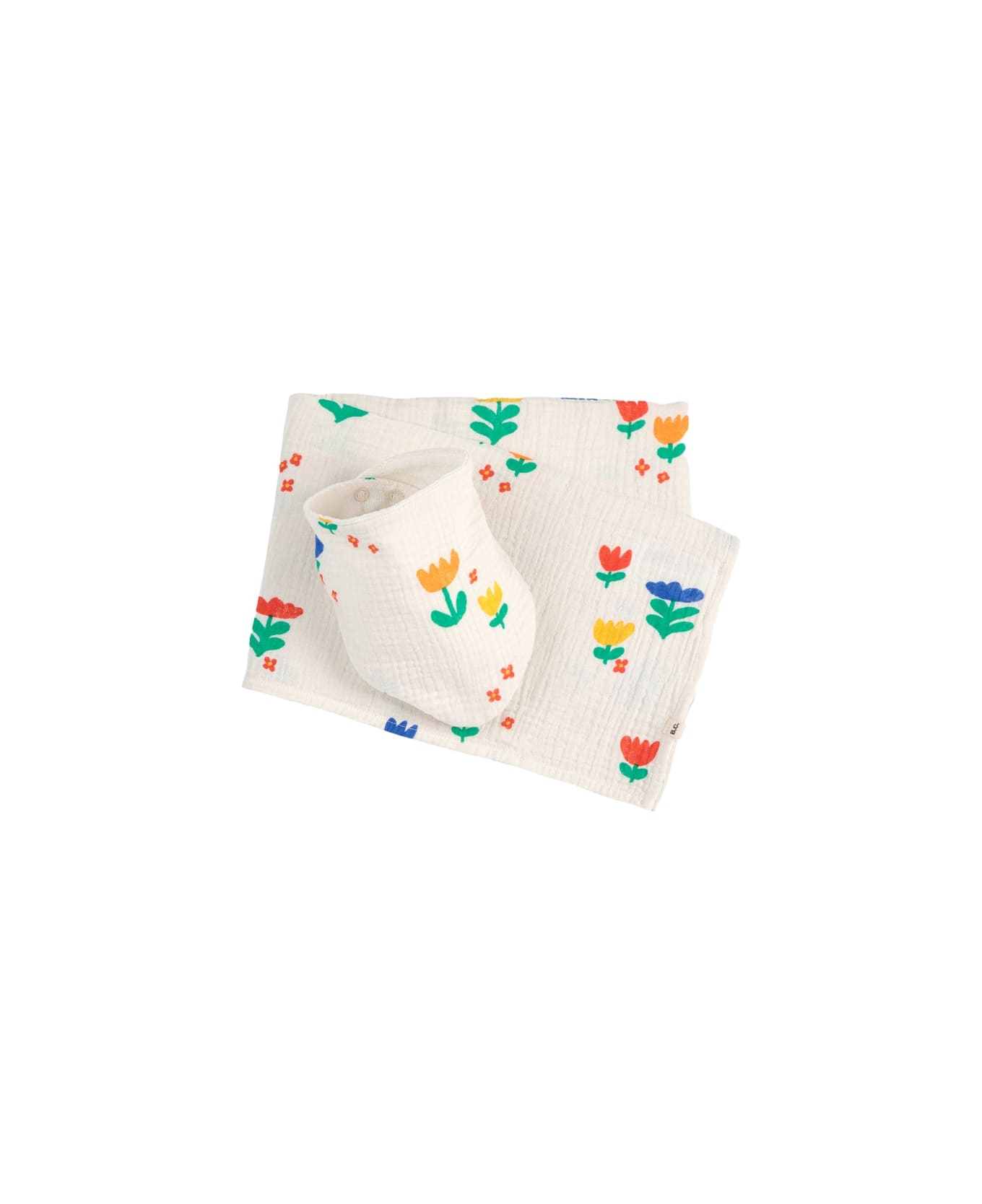 Bobo Choses "garden Party" Bib Set - WHITE