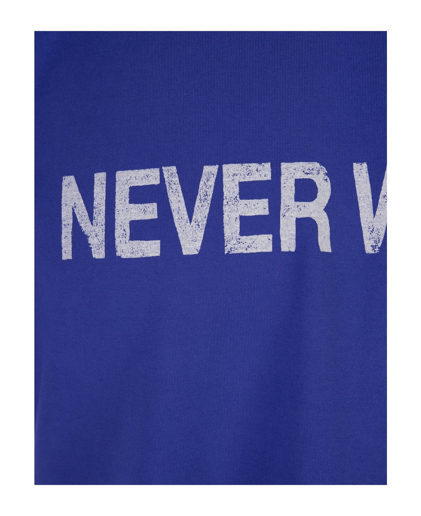 Premiata Blue T-shirt With Never White Print - Blue