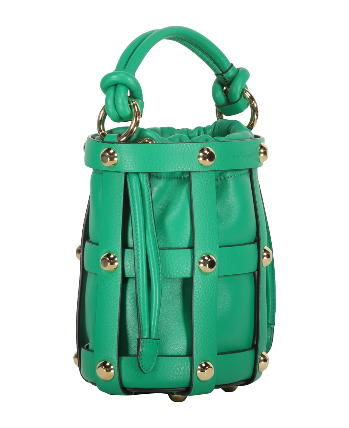 Ferragamo Leather Bucket Bag - green