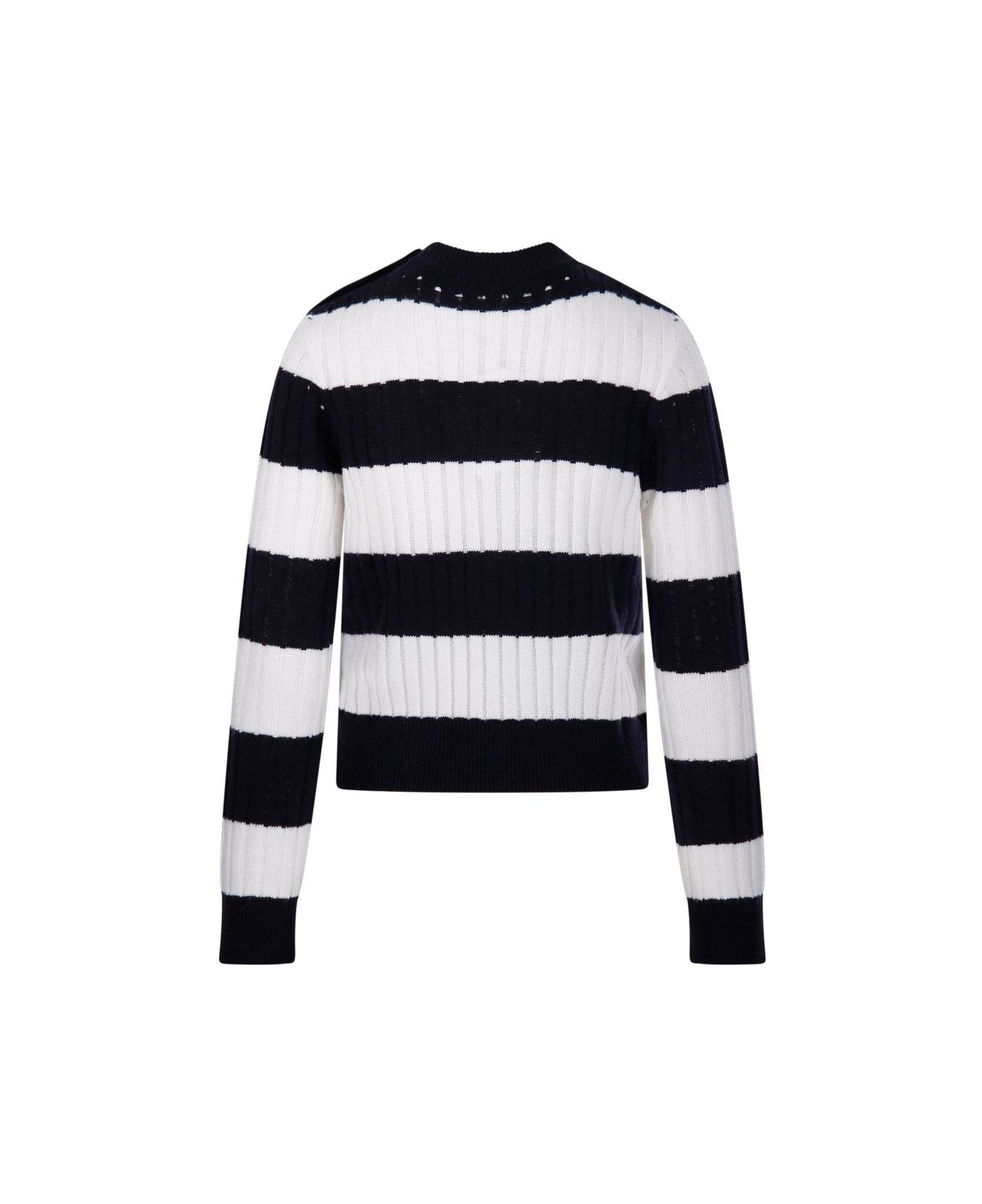 Max Mara Striped Crewneck Jumper - Panna/cacha