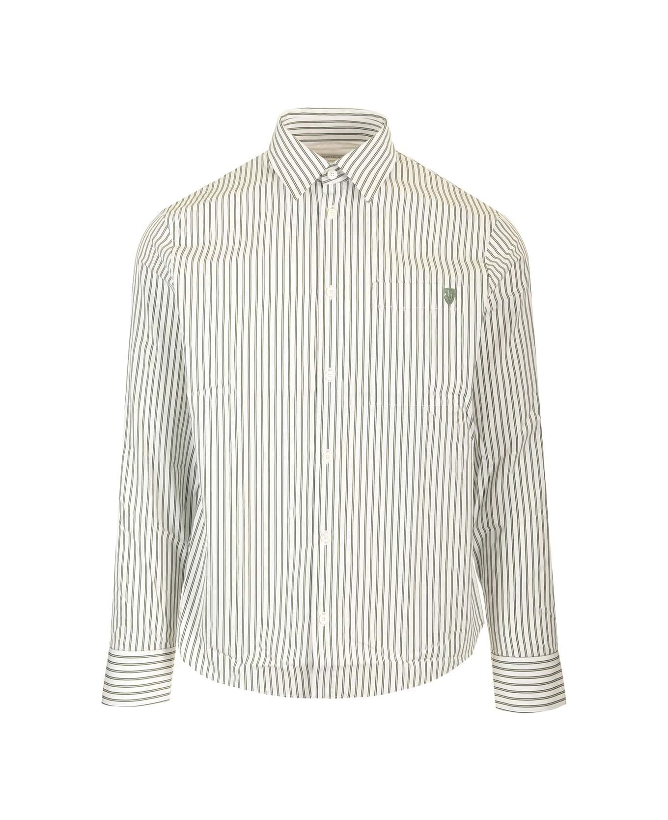 Burberry Striped Cotton Shirt - CONIFERCHALK