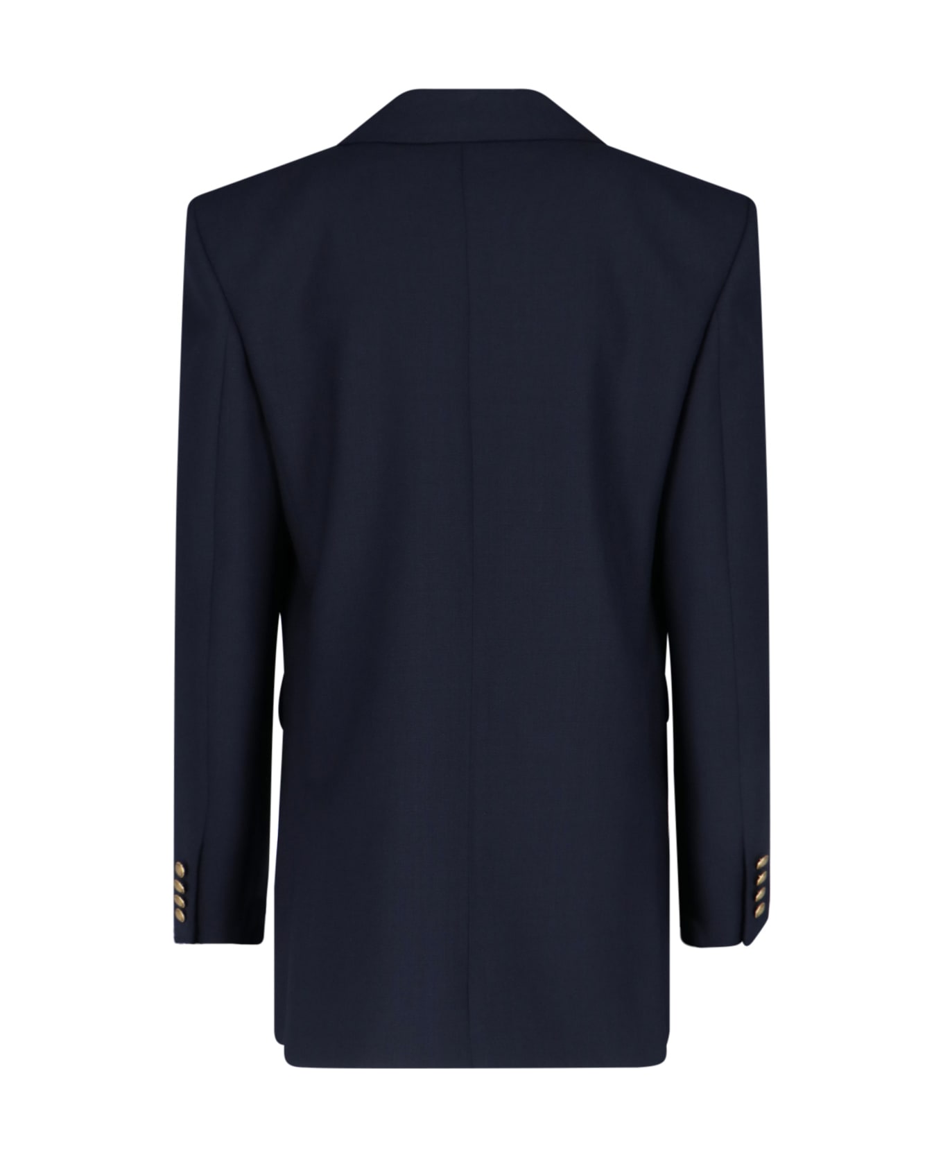 Saint Laurent Double-breasted Wool Blazer - MARINE
