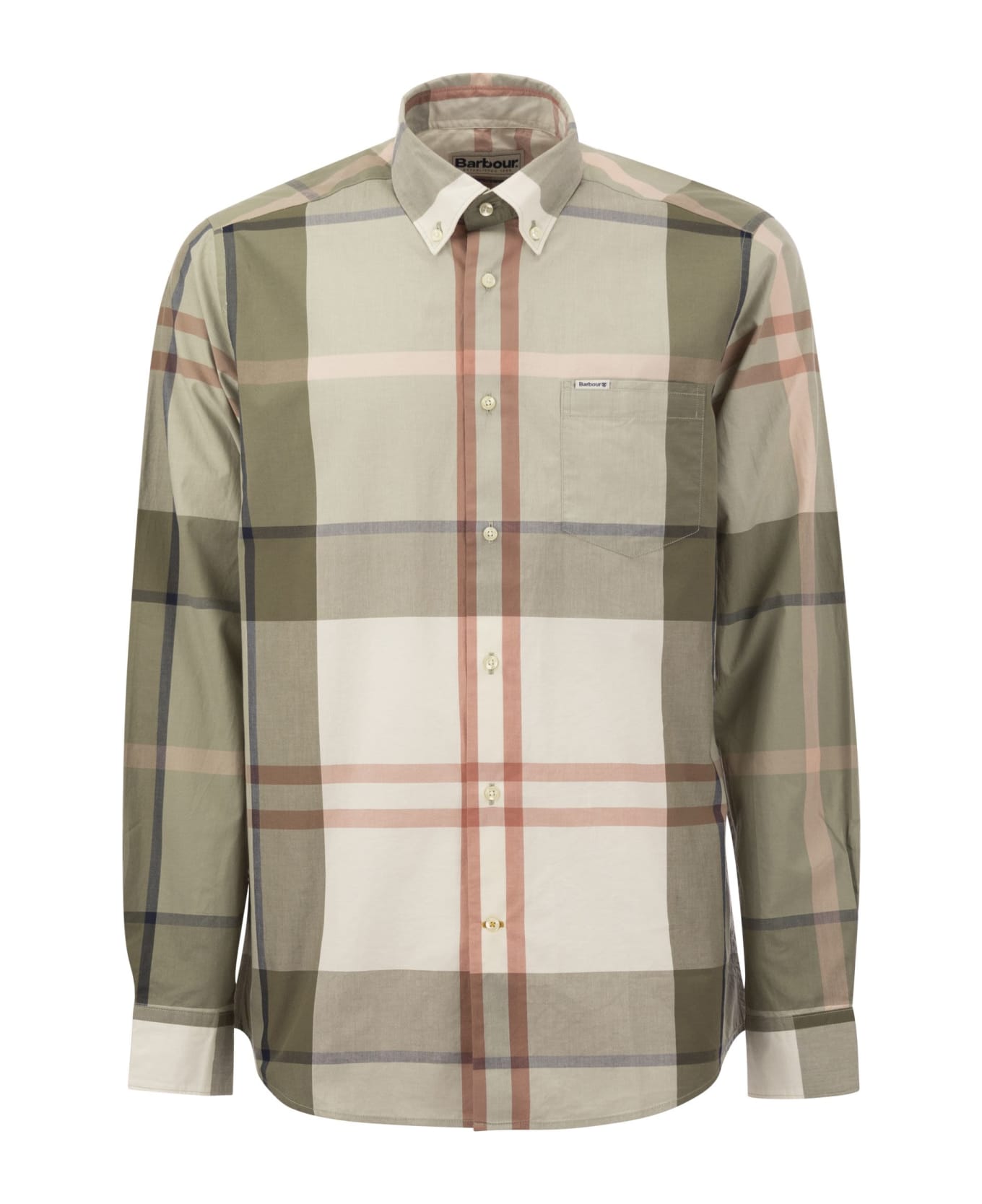 Barbour Harris - Plaid Tailored Shirt - Olive Green