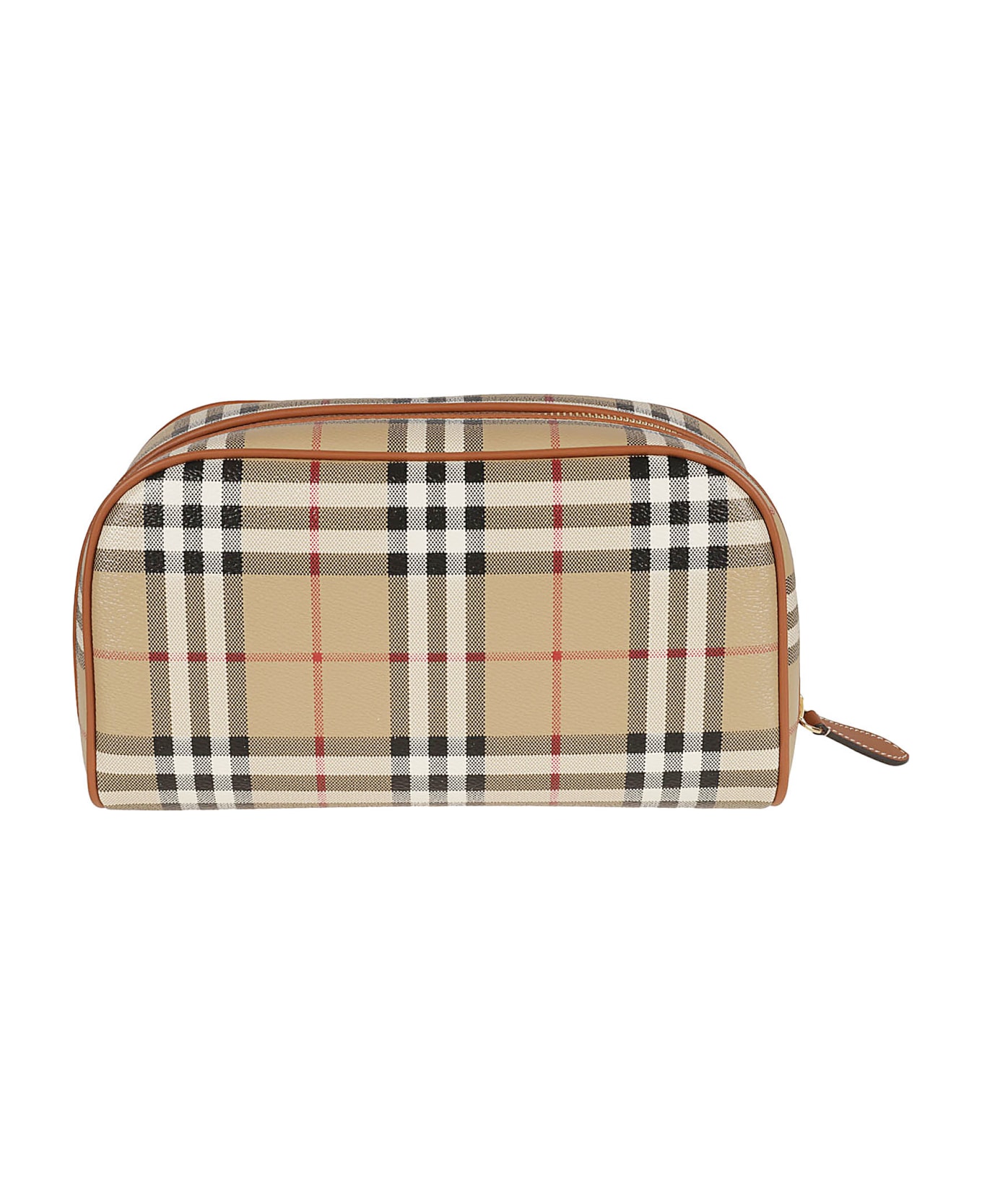 Burberry Check Logo Clutch - Archive Beige