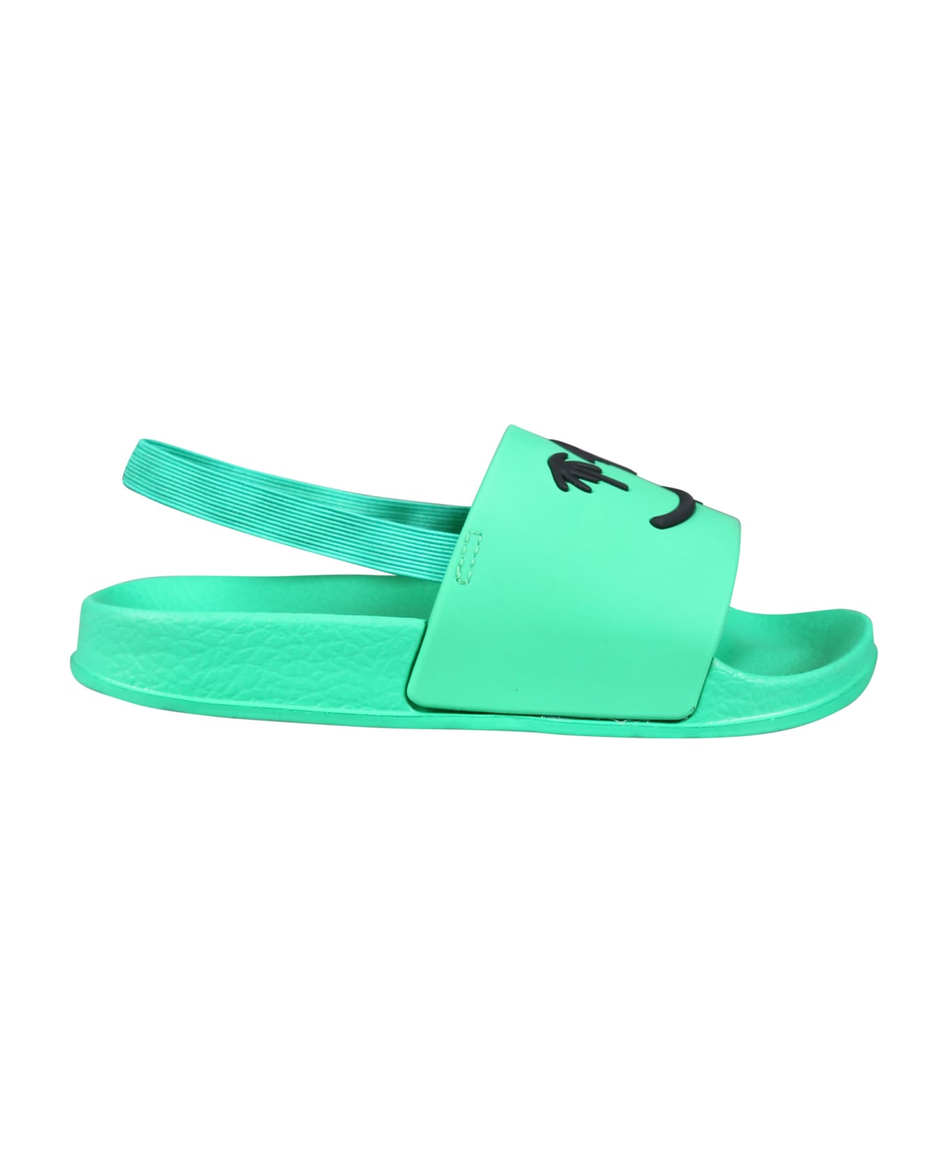 Molo Green Slippers For Kids With Smiley - Green