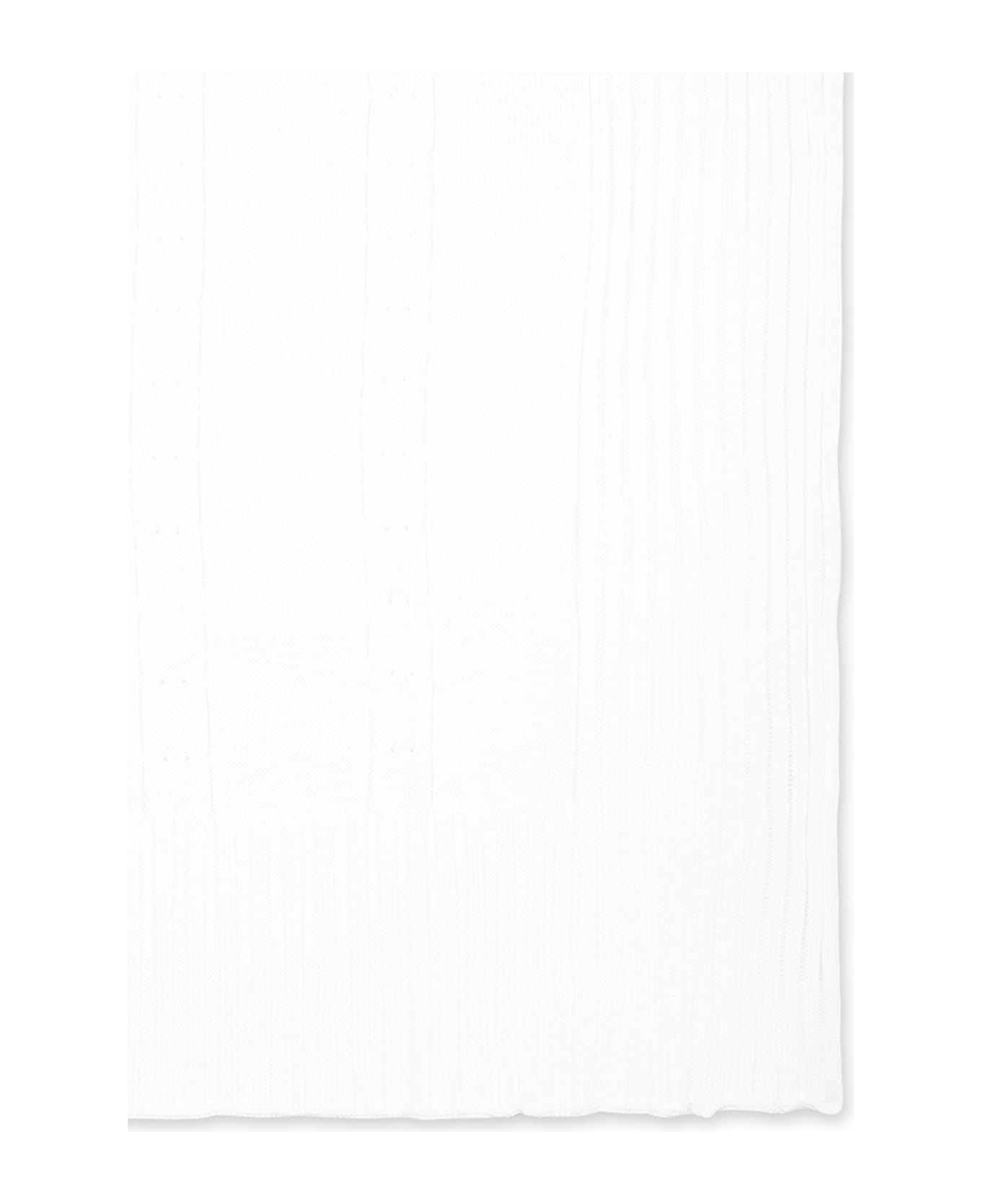 Little Bear White Blanket For Babykids - White