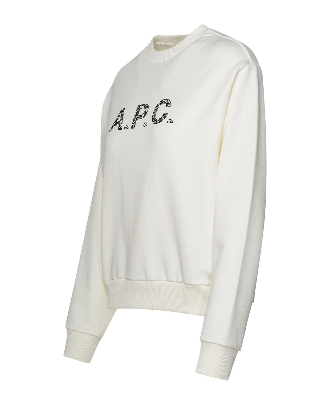 A.P.C. Logo-printed Crewneck Sweatshirt A.P.C. - CREAM