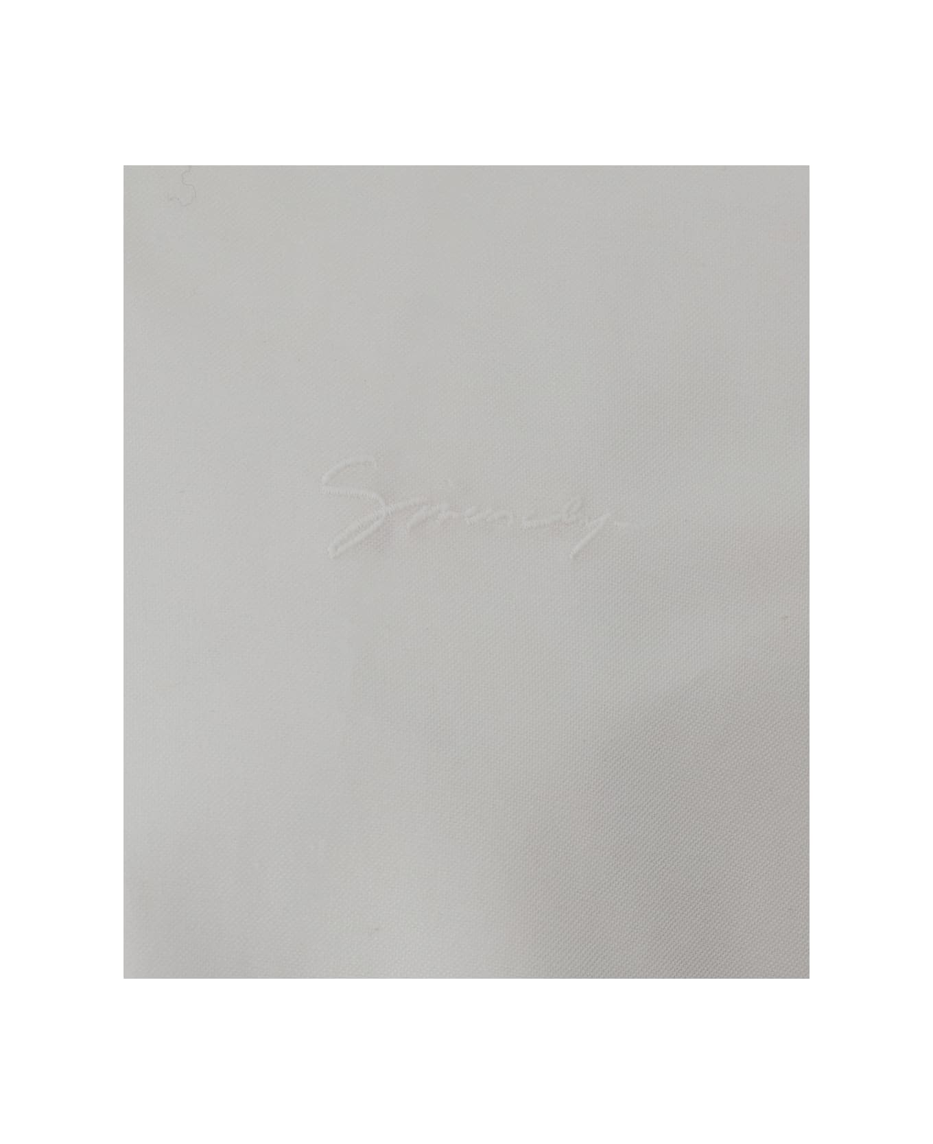 Givenchy White Shirt With Logo Embroidered On The Front In Cotton Man - White