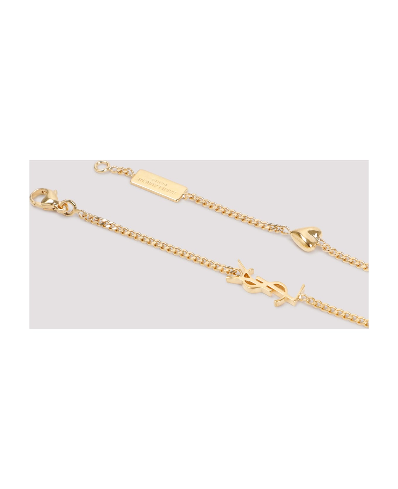 Saint Laurent Monogramme Bracelet - Or Laiton Creme