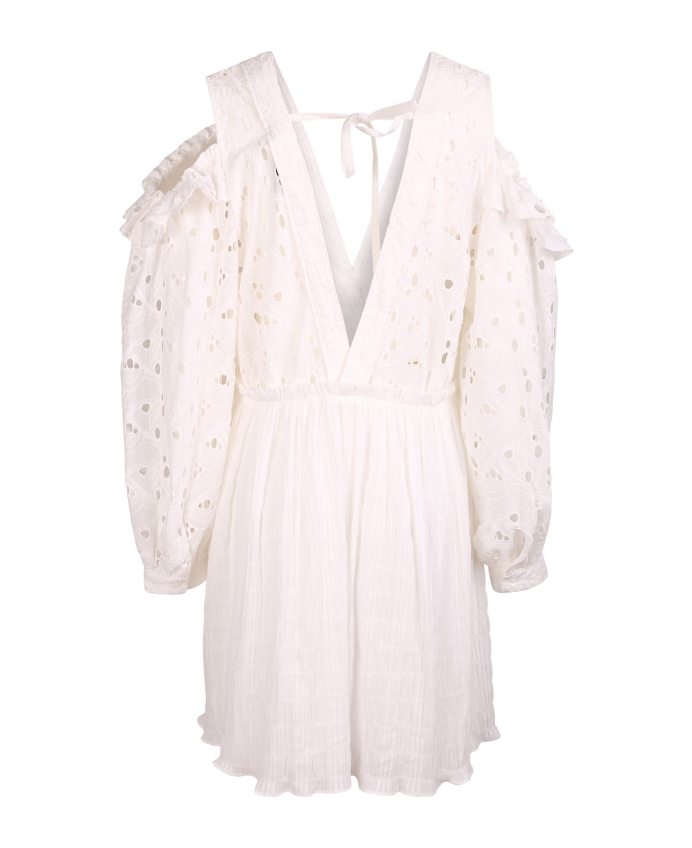 IRO Lace-detail Mini Dress - White