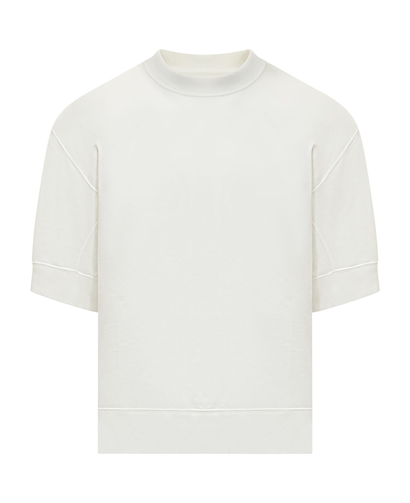 Jil Sander White Cotton Short-sleeved Sweatshirt - Optic White
