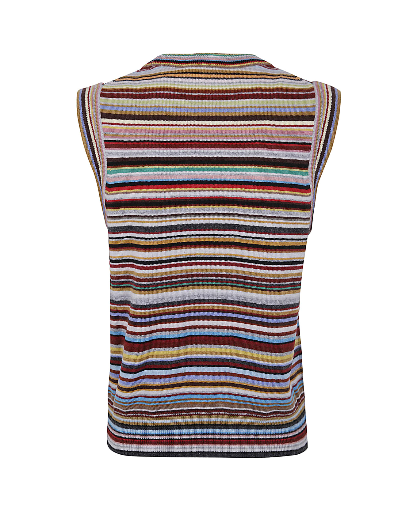 Paul Smith Womens Knitted Vest Crew Neck - Multi