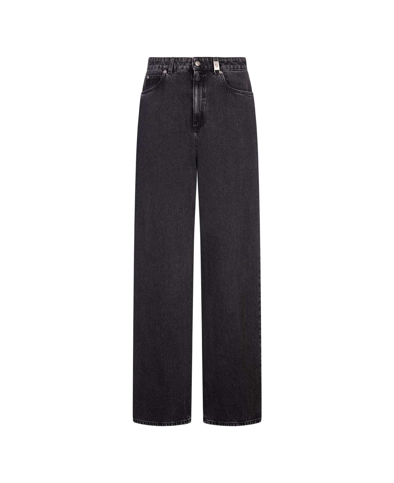 Alexander McQueen Wide-leg Skull Plaque Jeans - Black