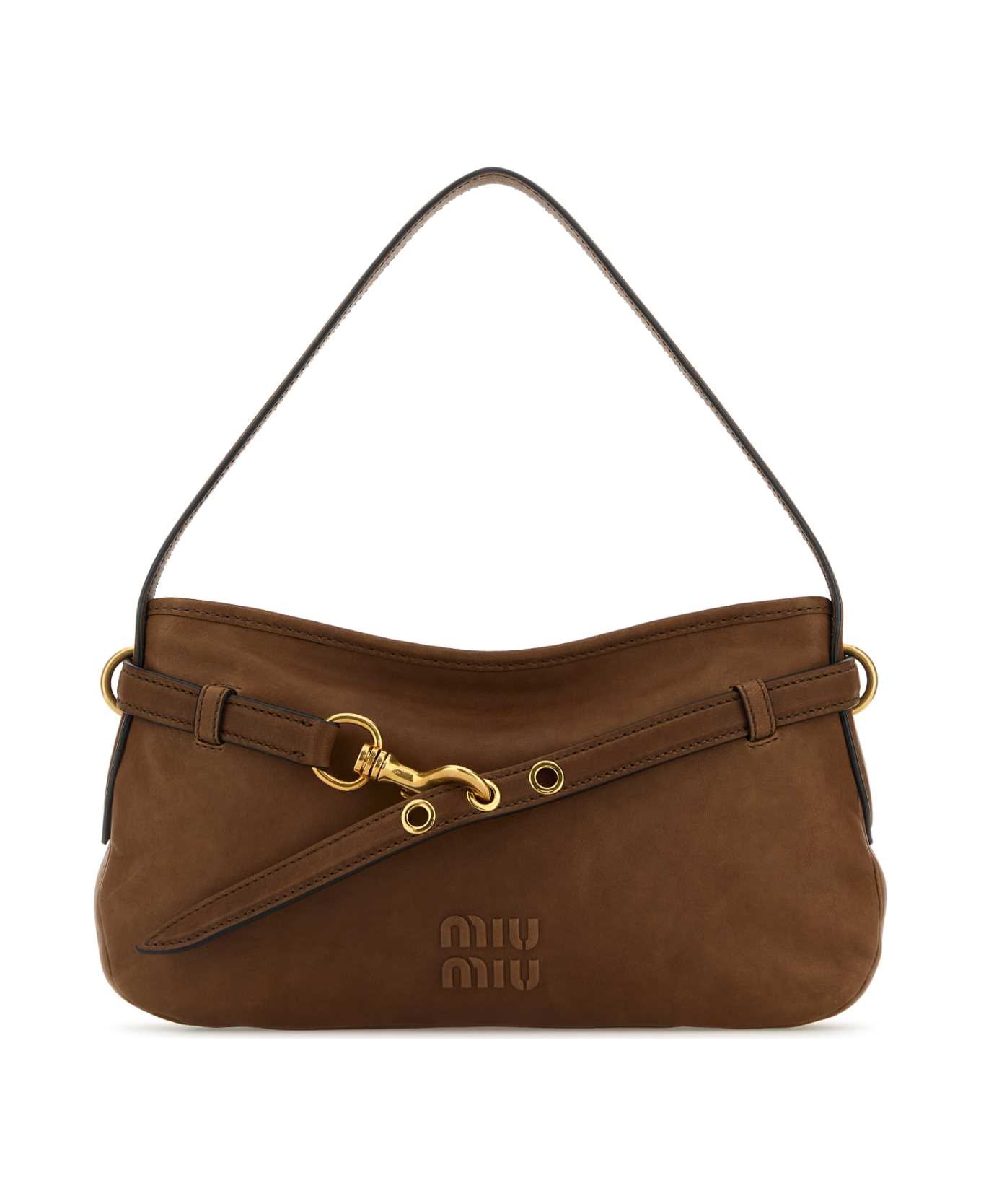 Miu Miu Brown Nappa Leather Avenue Shoulder Bag - ROVERE トートバッグ