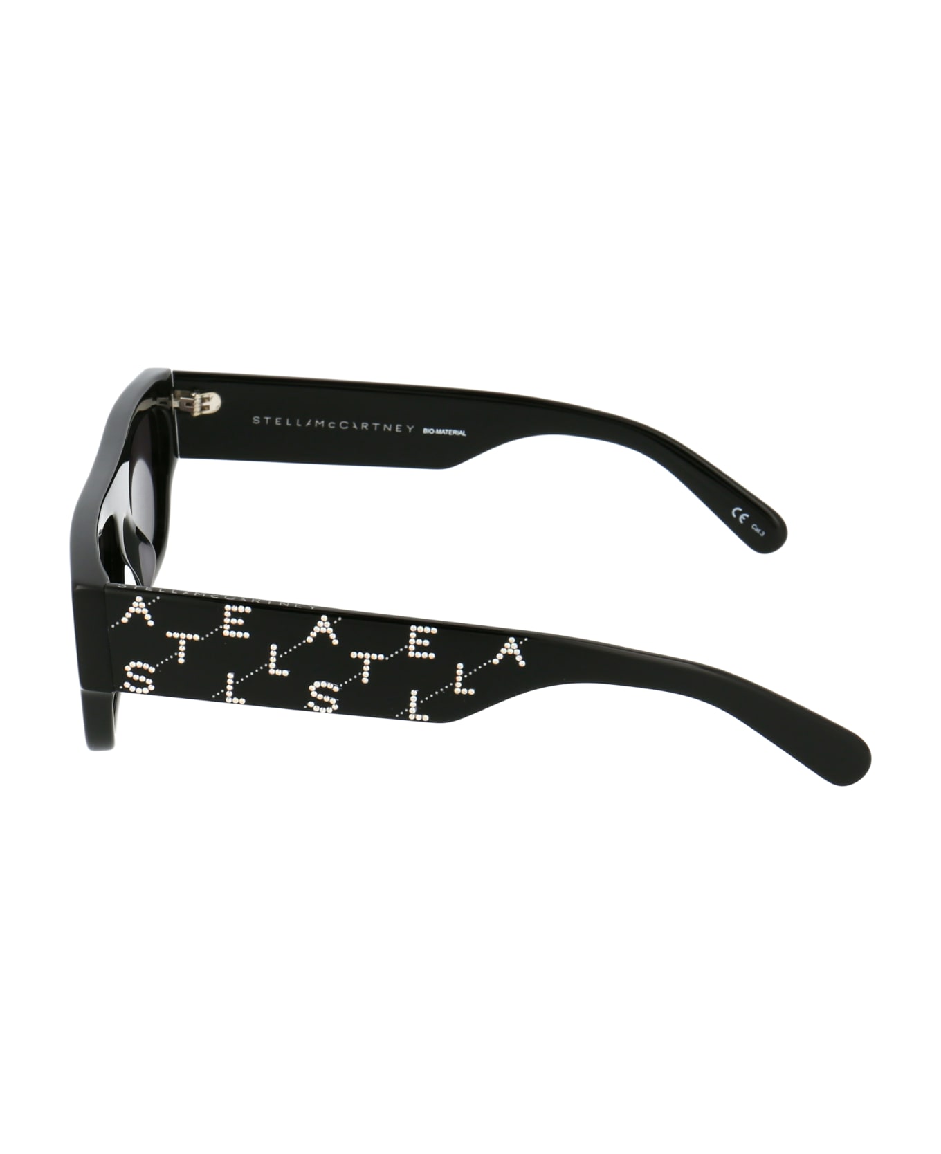 Stella McCartney Eyewear Sc0210s Sunglasses - 004 BLACK BLACK SMOKE サングラス