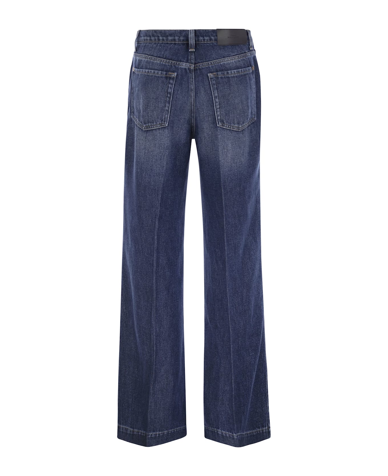 7 For All Mankind Modern Dojo Tailorless - High Waisted Flared Jeans - Dark Denim