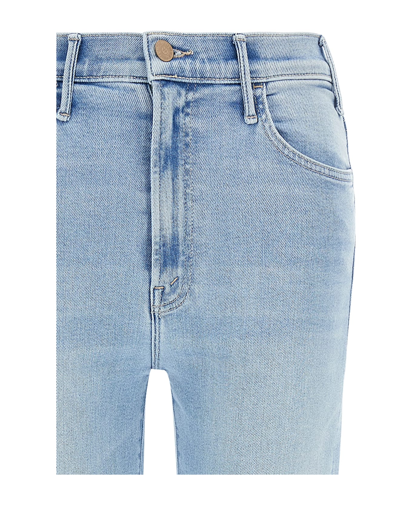 Mother 
the Hustler Ankle Fray
 Jeans - Light Blue