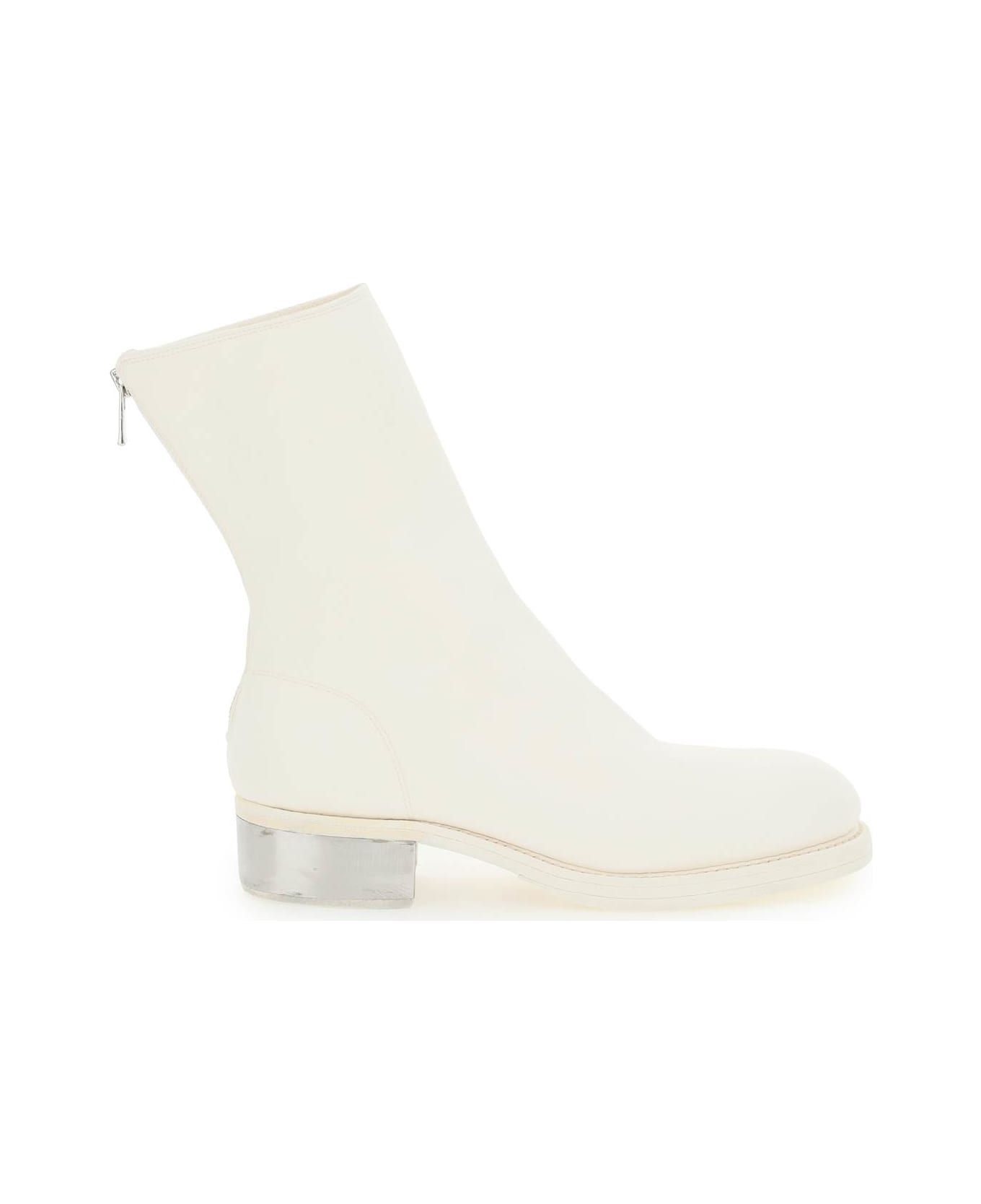 Guidi Leather Ankle Boots - CO00T (White)
