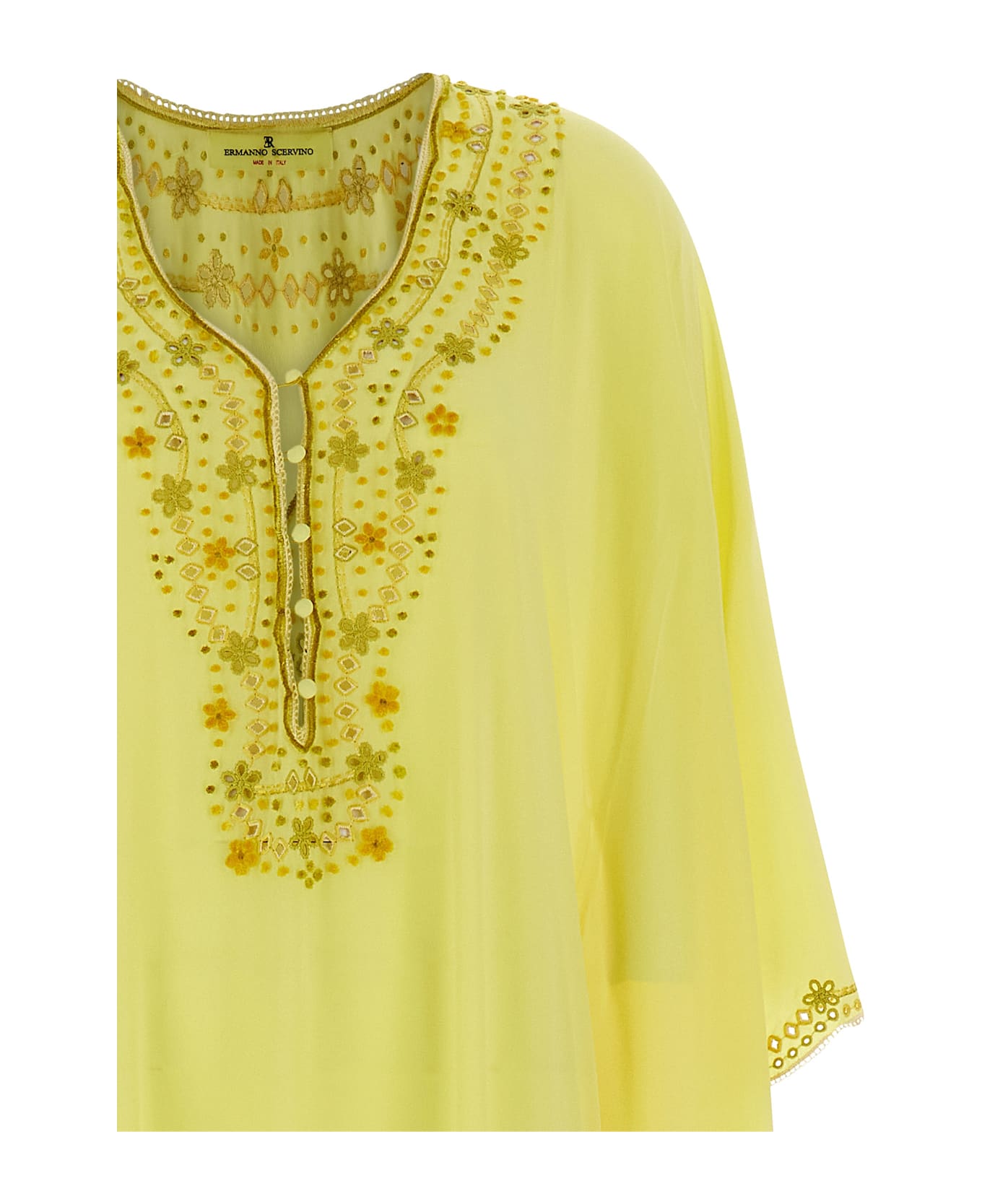 Ermanno Scervino Silk Kaftan - Yellow