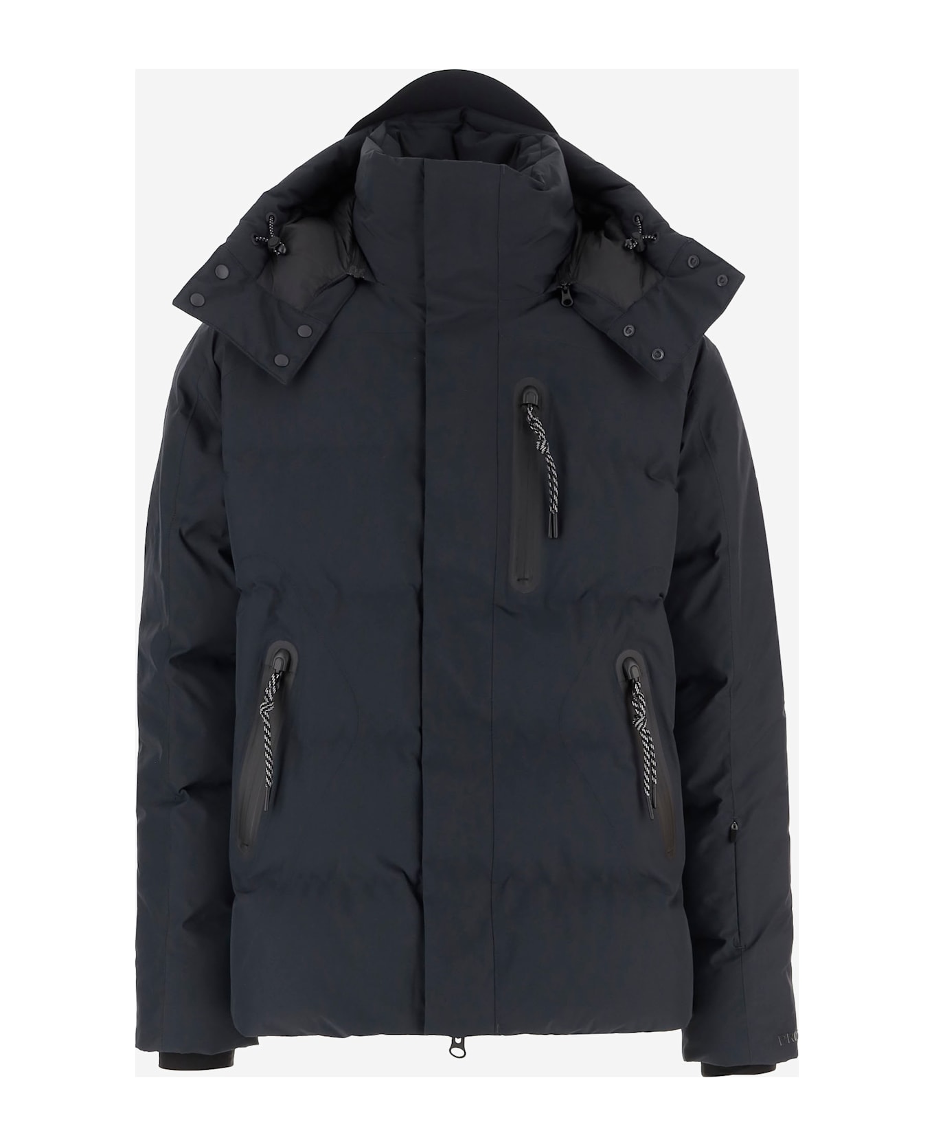 Save the Duck Padded Jacket With Hood And Multiple Pockets - Navy scuro