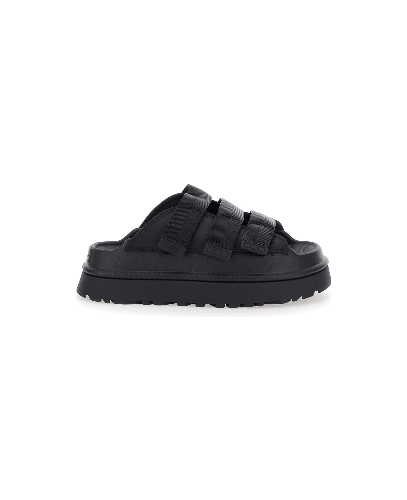 UGG 
golden Glow
 Black Sandals With Round Open Toe In Tech Fabric Woman - Black