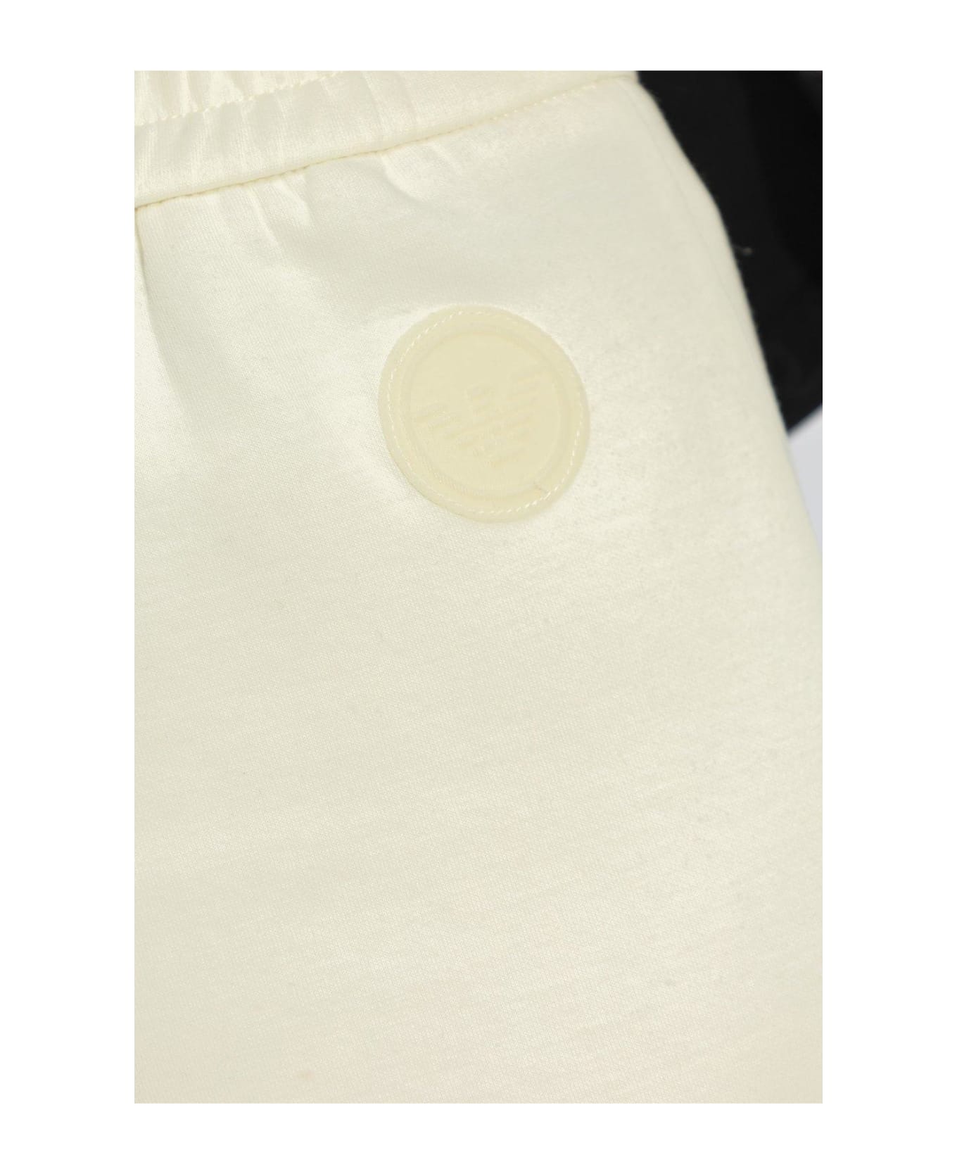 Emporio Armani Sweatpants With Pockets - Bianco caldo ボトムス