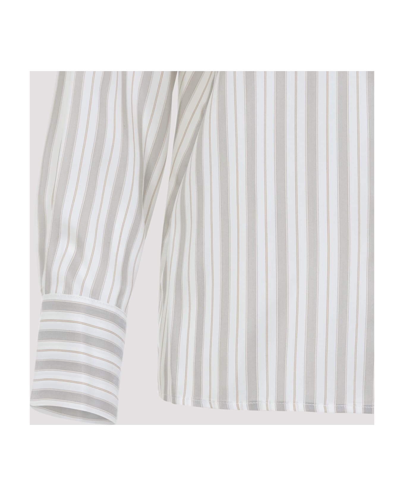 Peserico Striped Shirt - Bianco Opale
